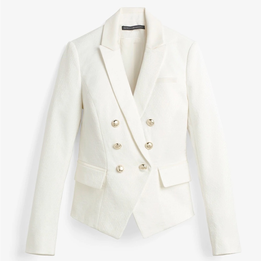 White House Black Market Double Breasted Jacquard Jacket / Blazer